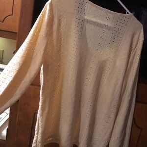 Light weight sweater with tiny holes in the fabric